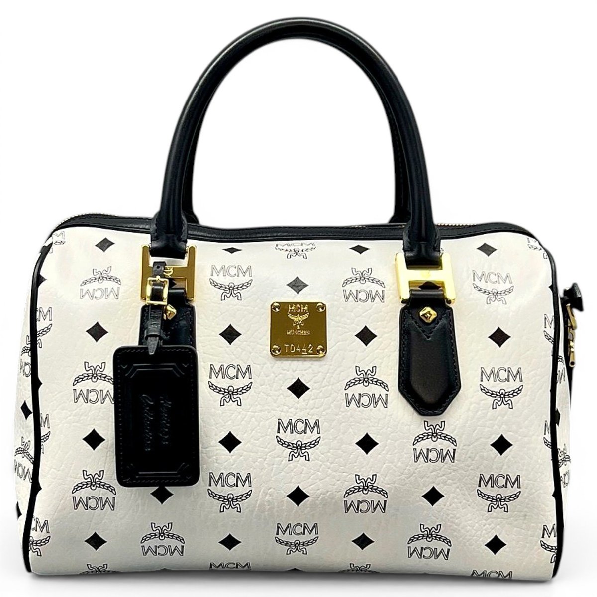 Boston leather bowling bag