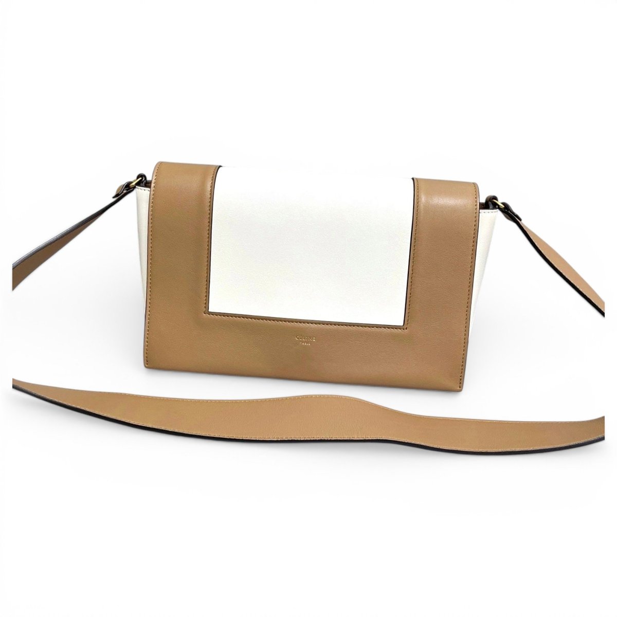 Frame leather handbag