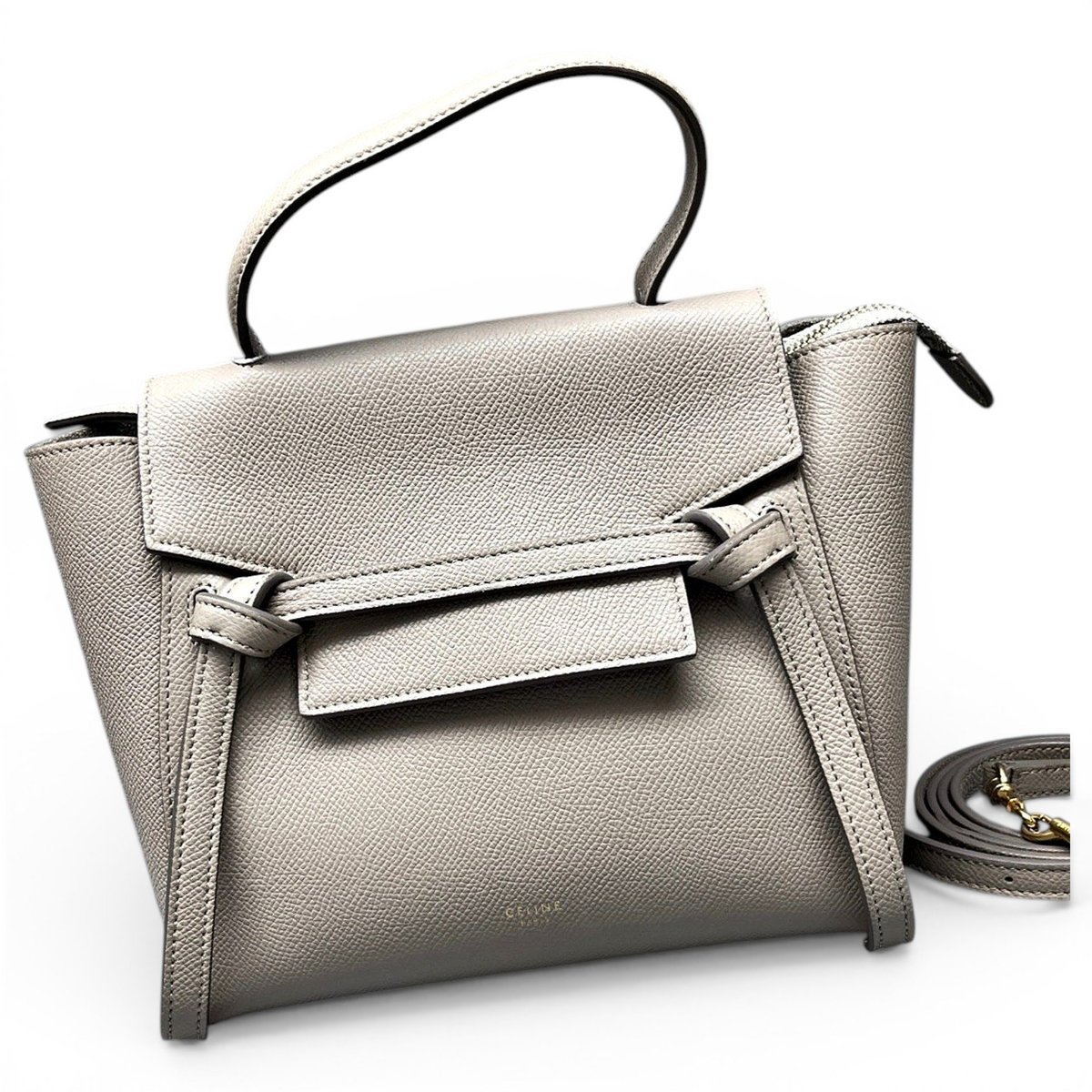 Belt leather handbag