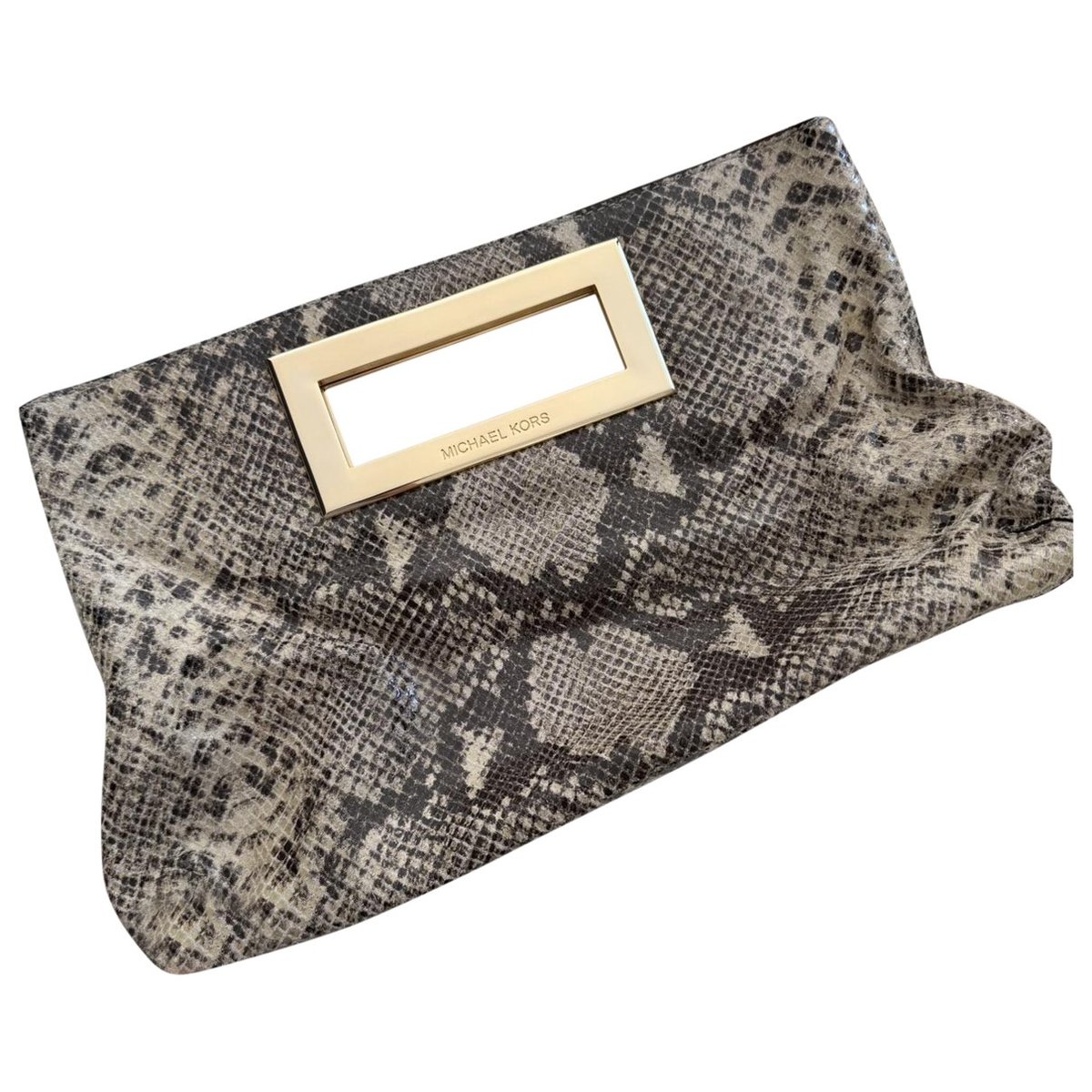Leather clutch bag