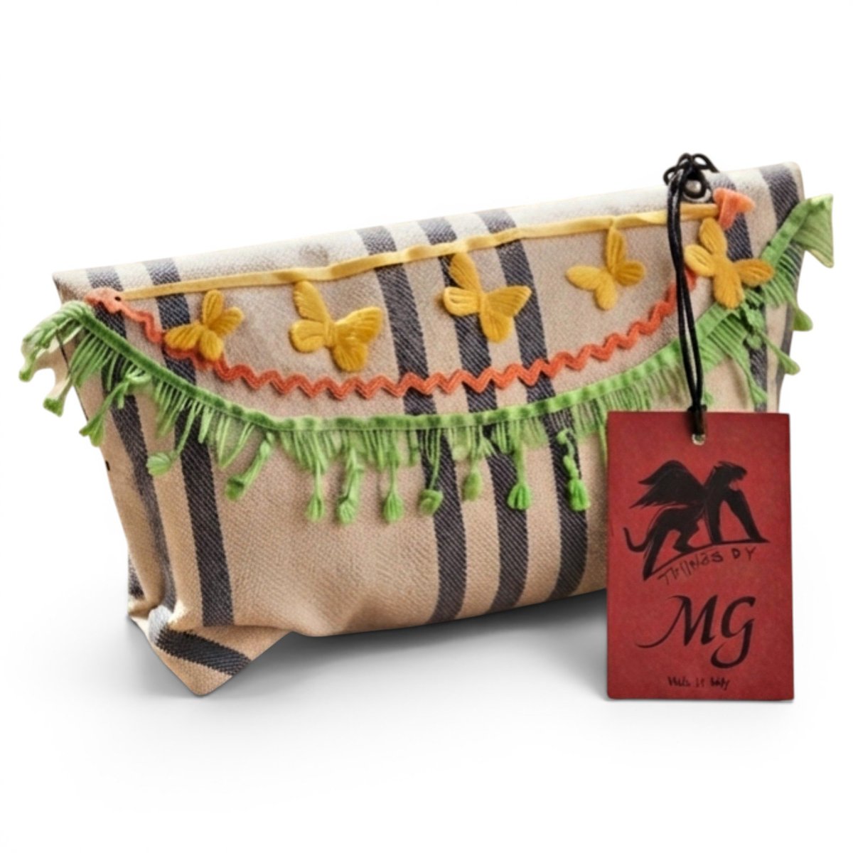Linen clutch bag