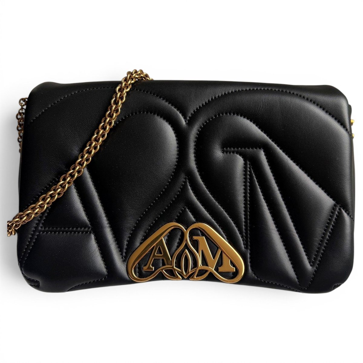 Leather clutch bag