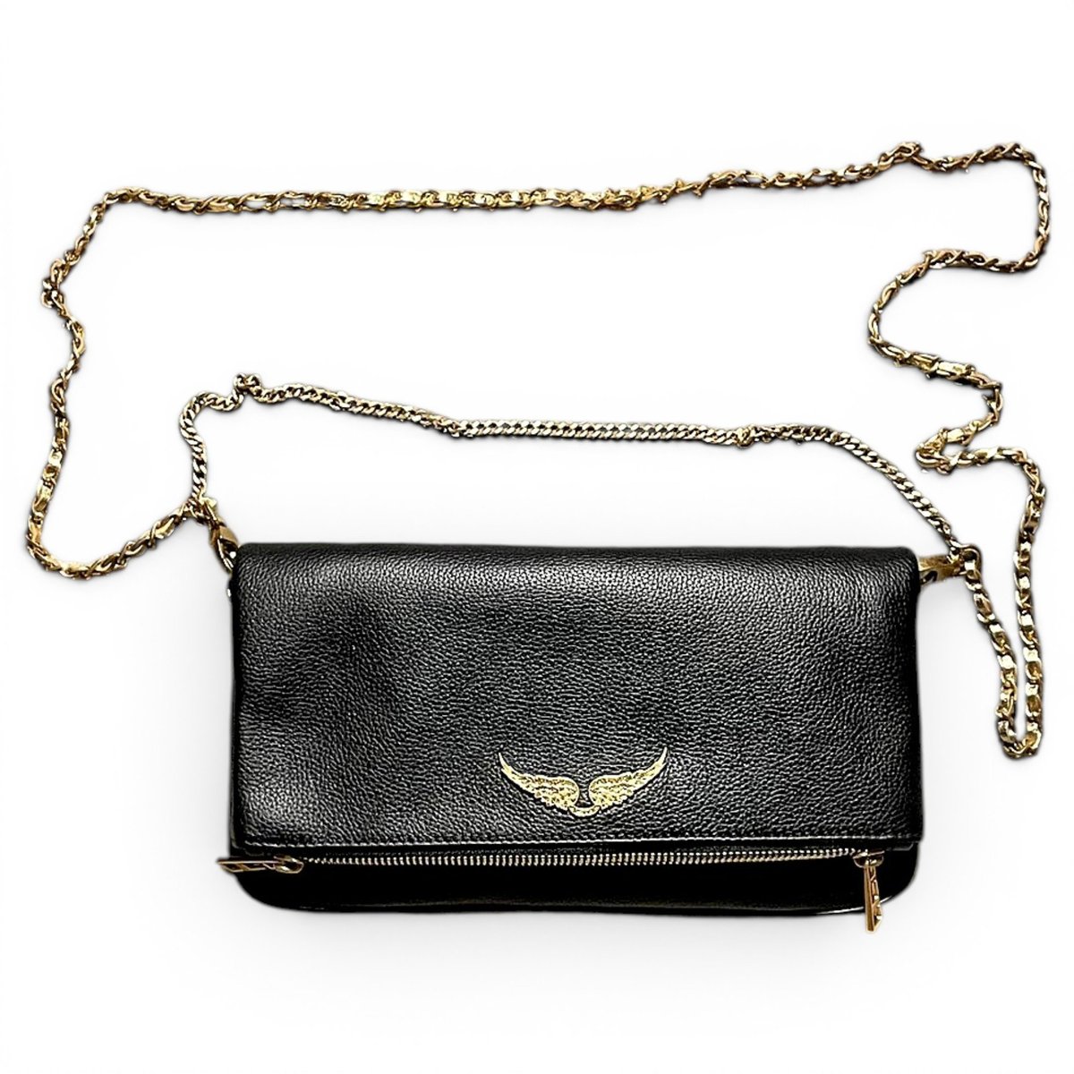 Rock leather clutch bag