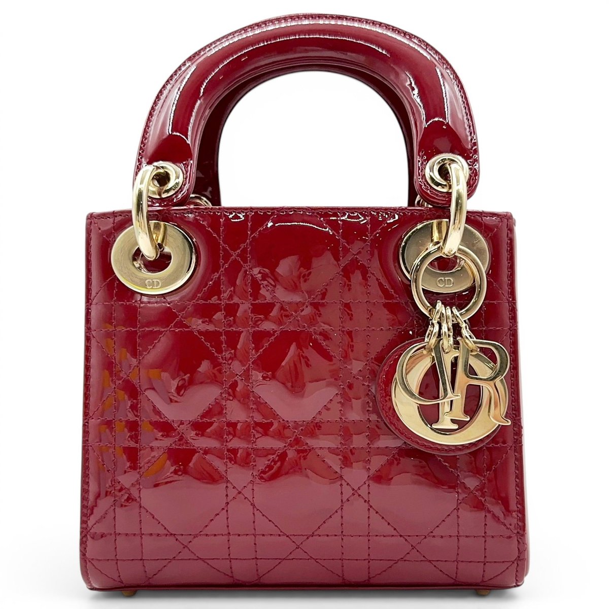 Lady Dior patent leather handbag