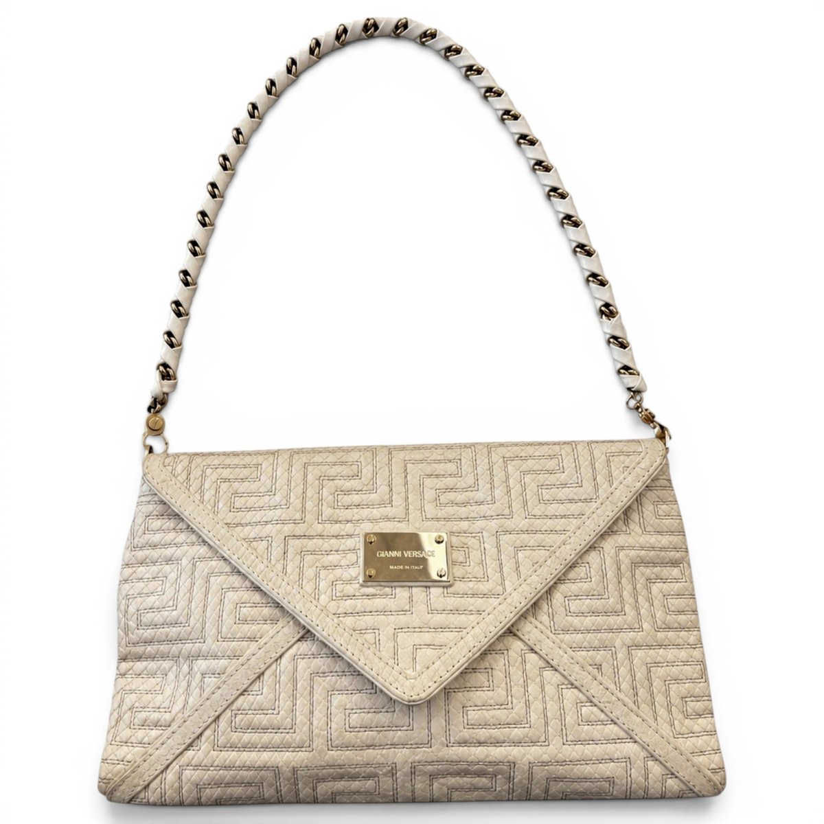 Leather clutch bag