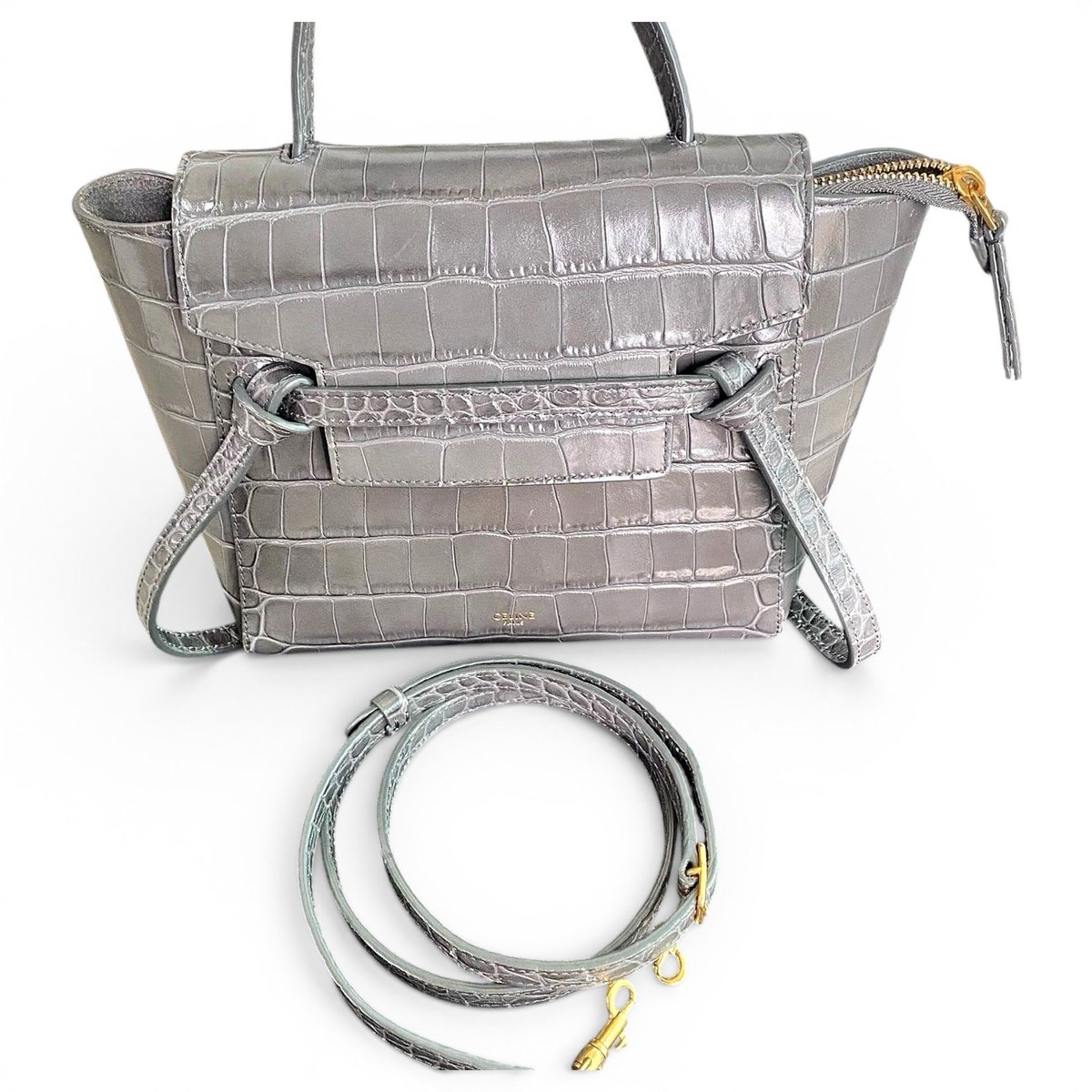 Belt leather handbag