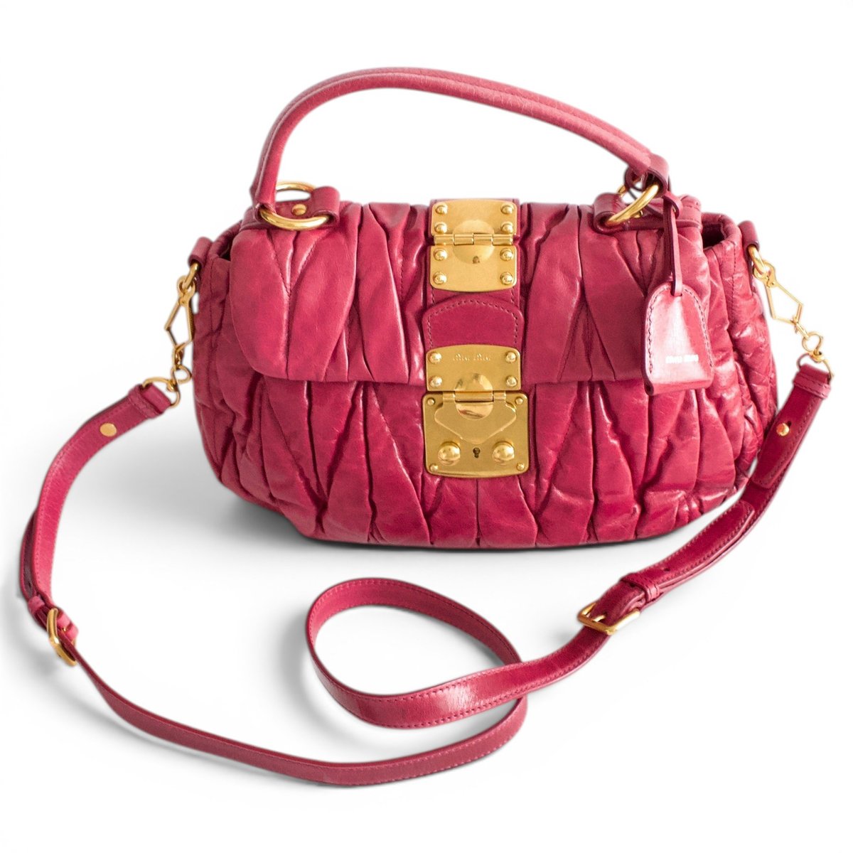Coffer leather handbag