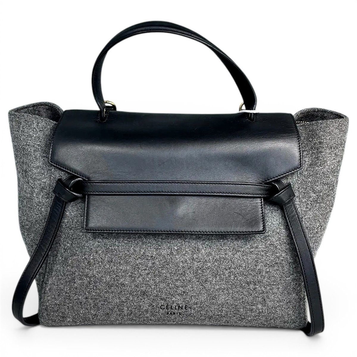 Belt leather handbag