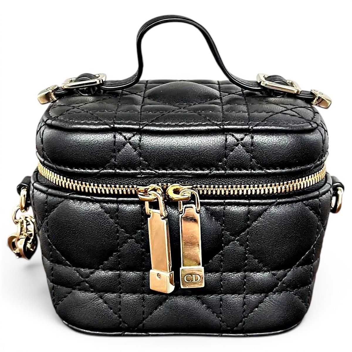 Vanity lady dior leather crossbody bag