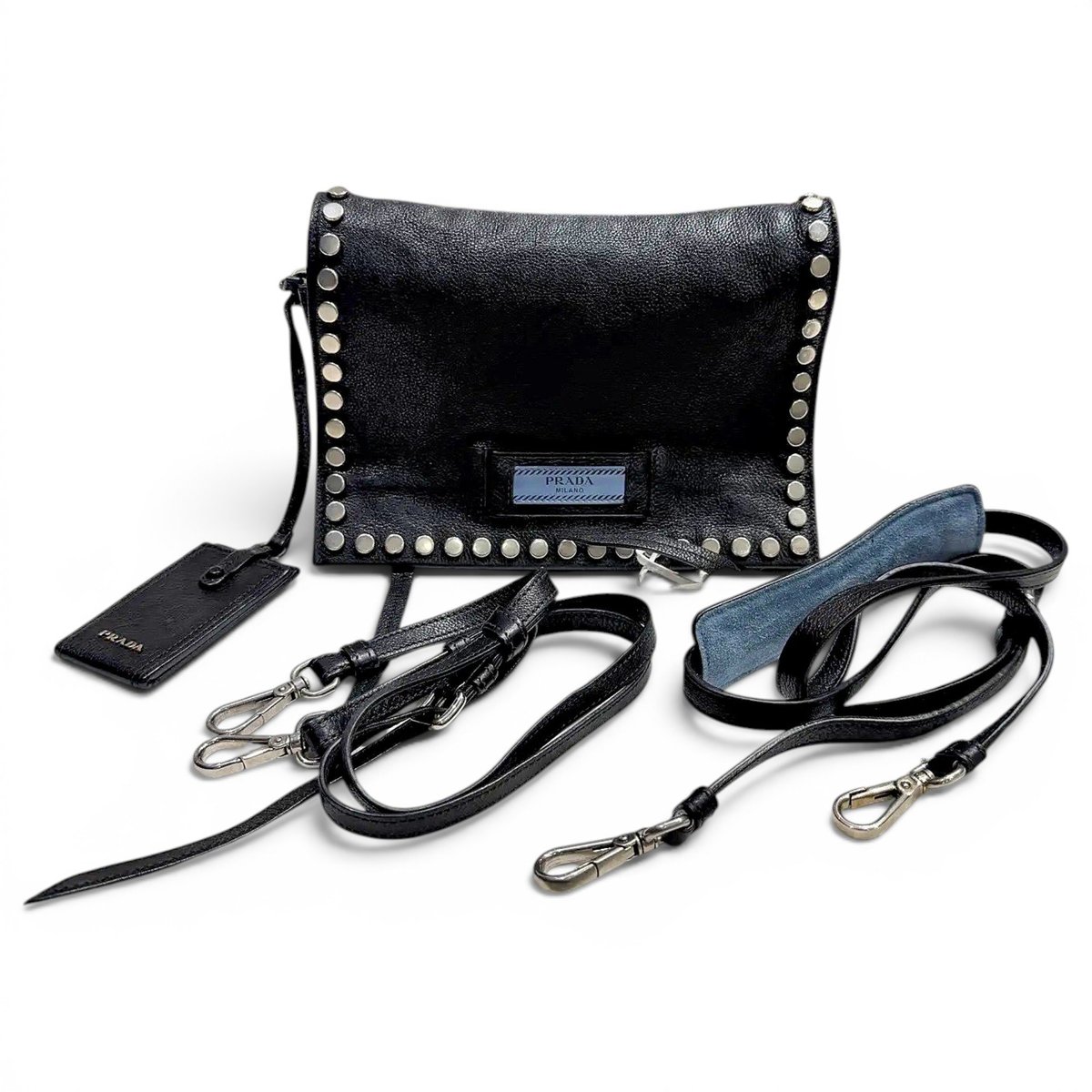 Etiquette leather crossbody bag