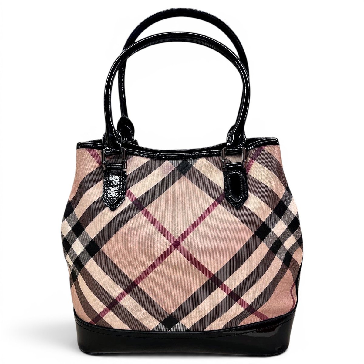 Title leather handbag