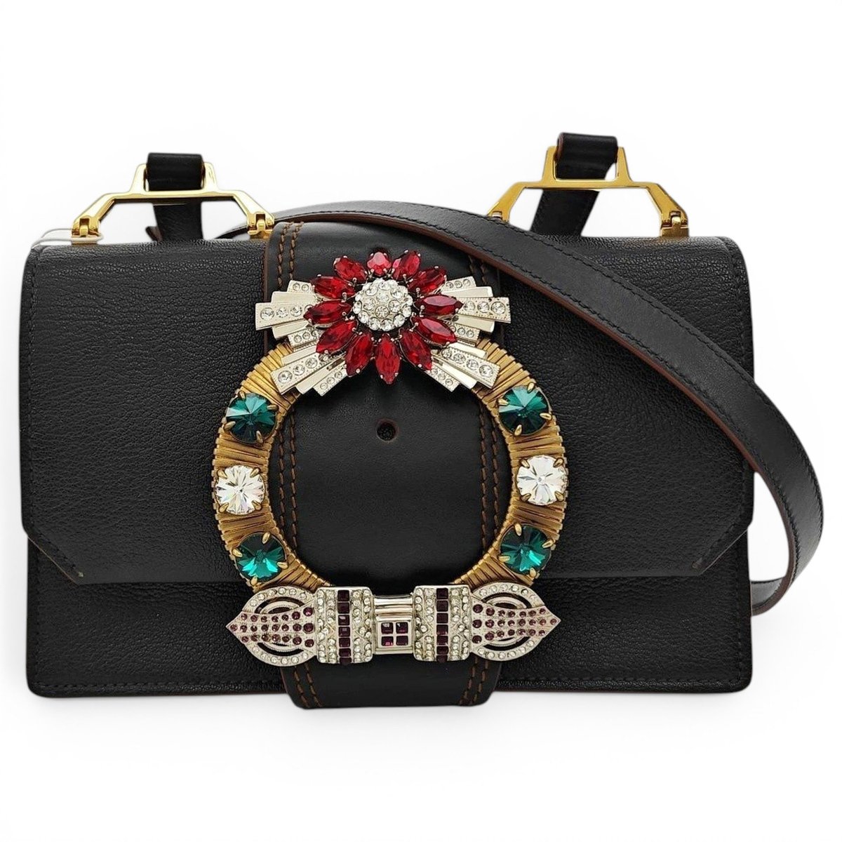 Miu Lady leather handbag