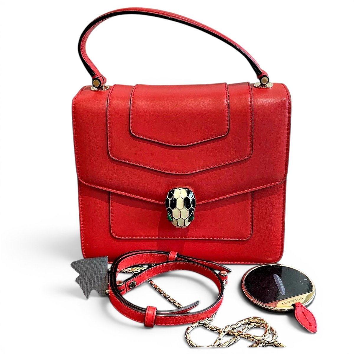 Serpenti leather handbag