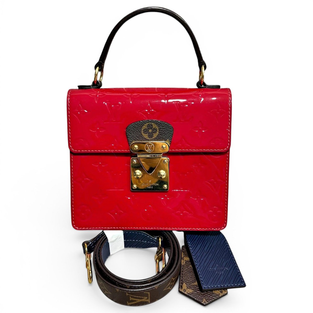 Spring street patent leather handbag