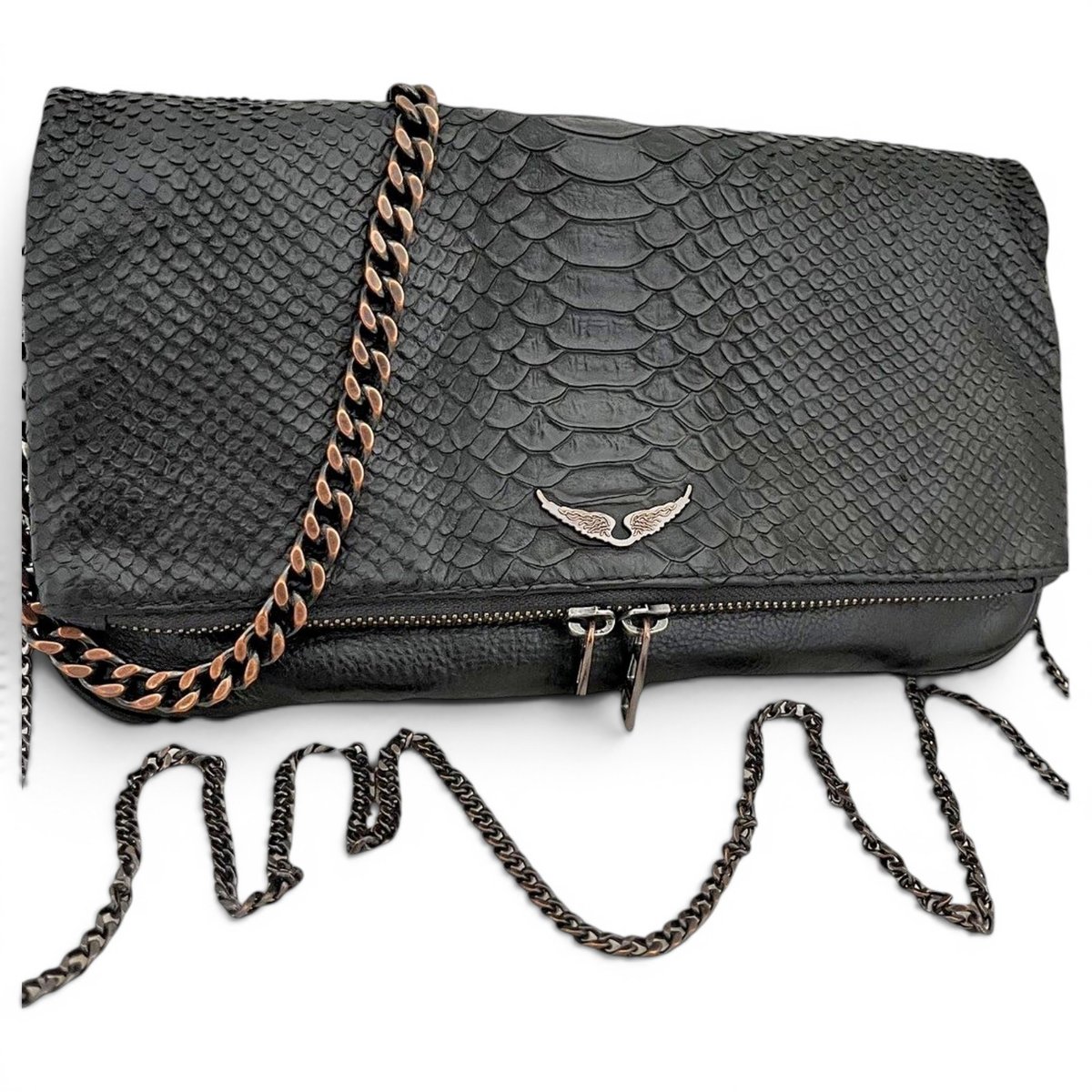 Rock leather crossbody bag