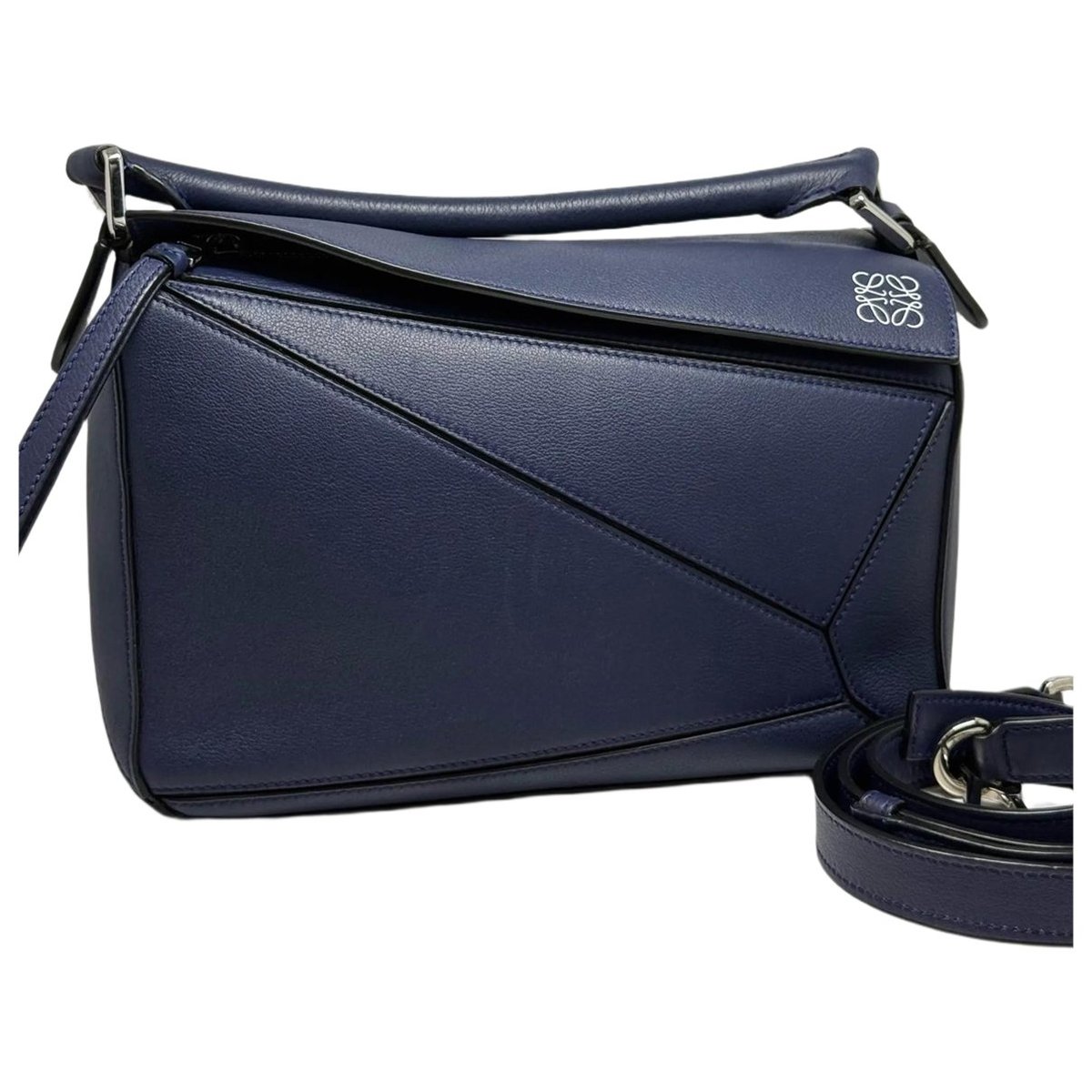 Puzzle leather handbag
