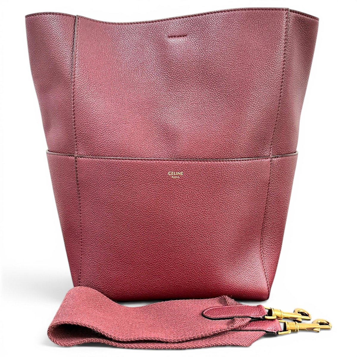 Seau Sangle leather handbag