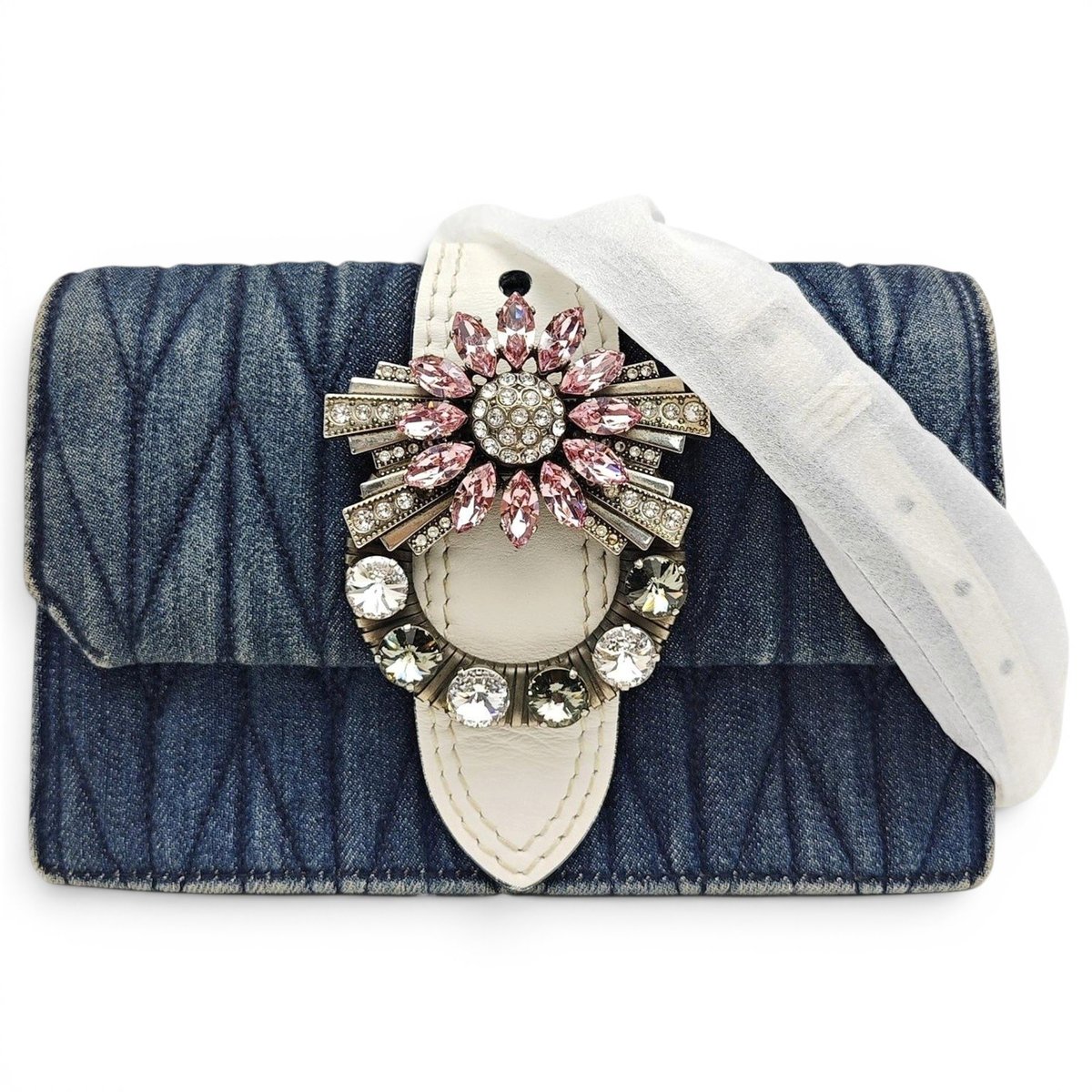 Miu Lady cloth handbag