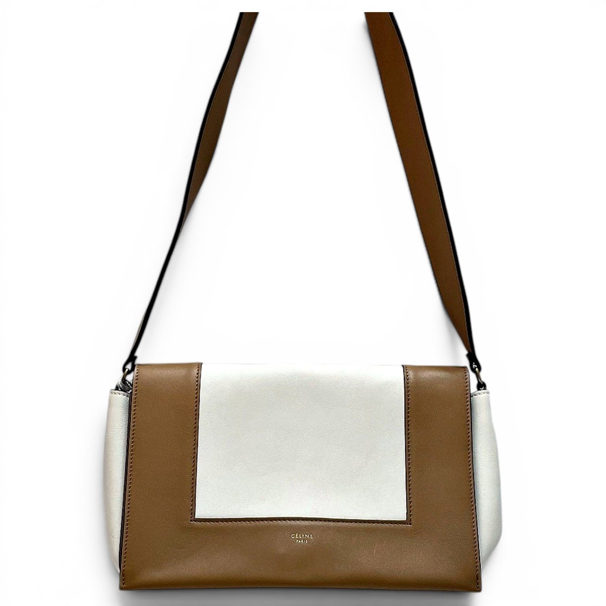 Frame leather handbag