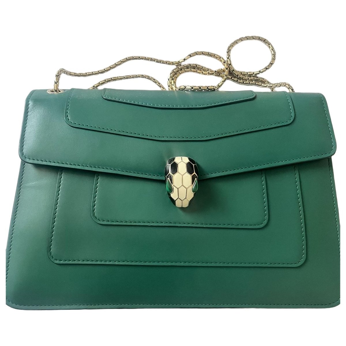 Serpenti leather handbag