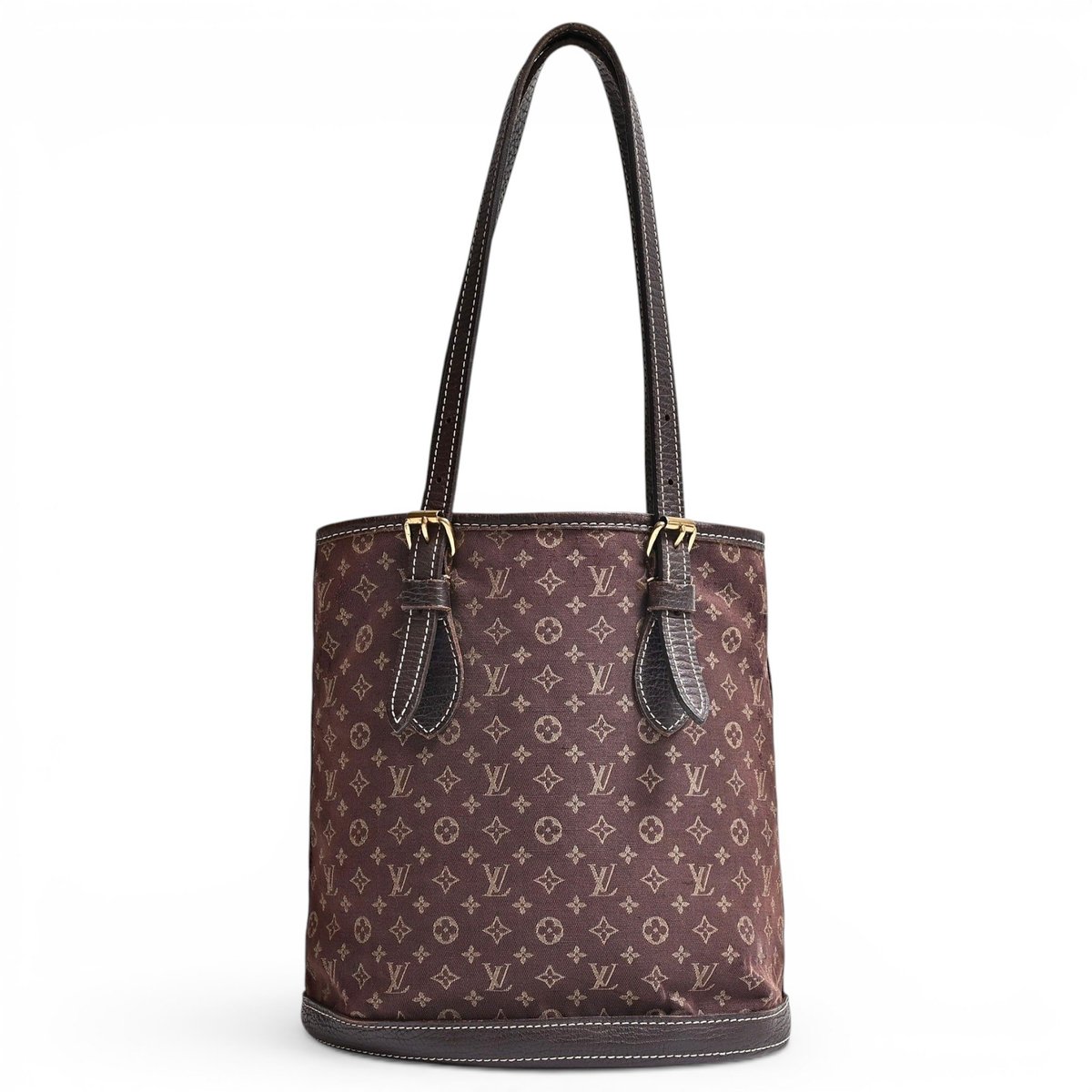 Bucket leather handbag