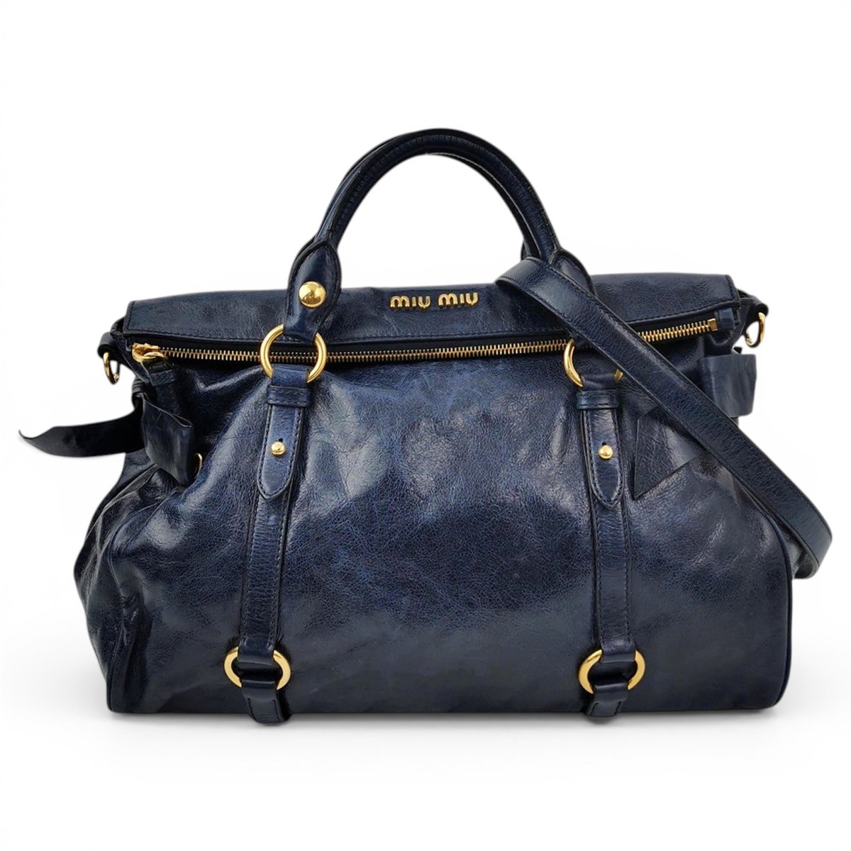Bow bag leather handbag