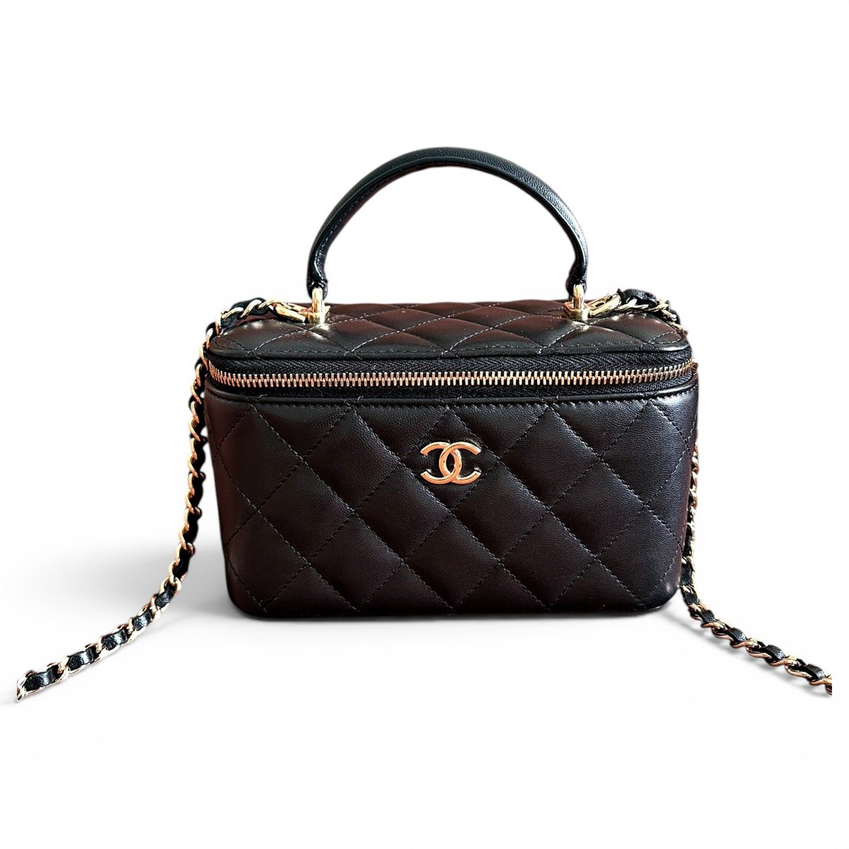 Trendy CC Vanity leather handbag