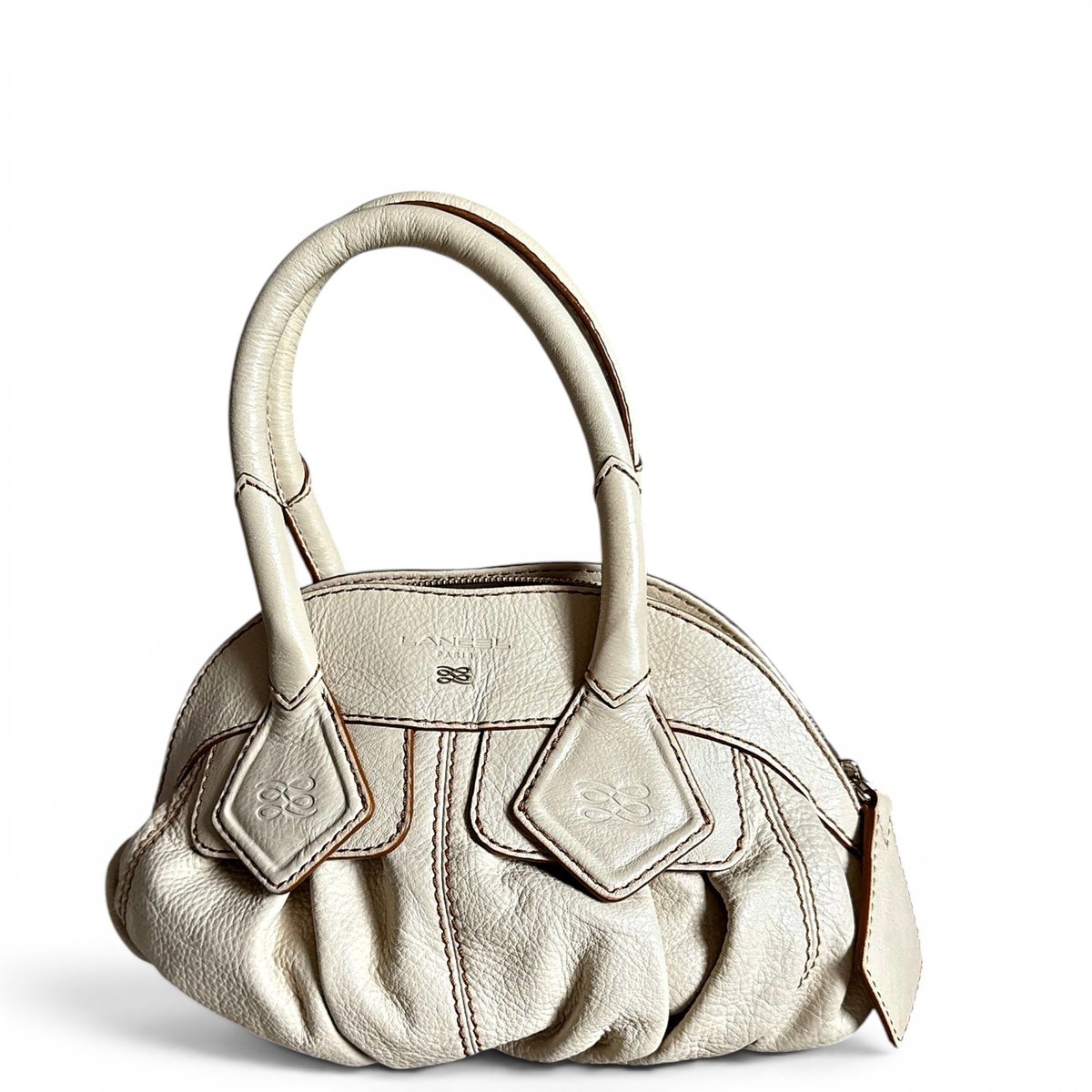 Gousset leather handbag