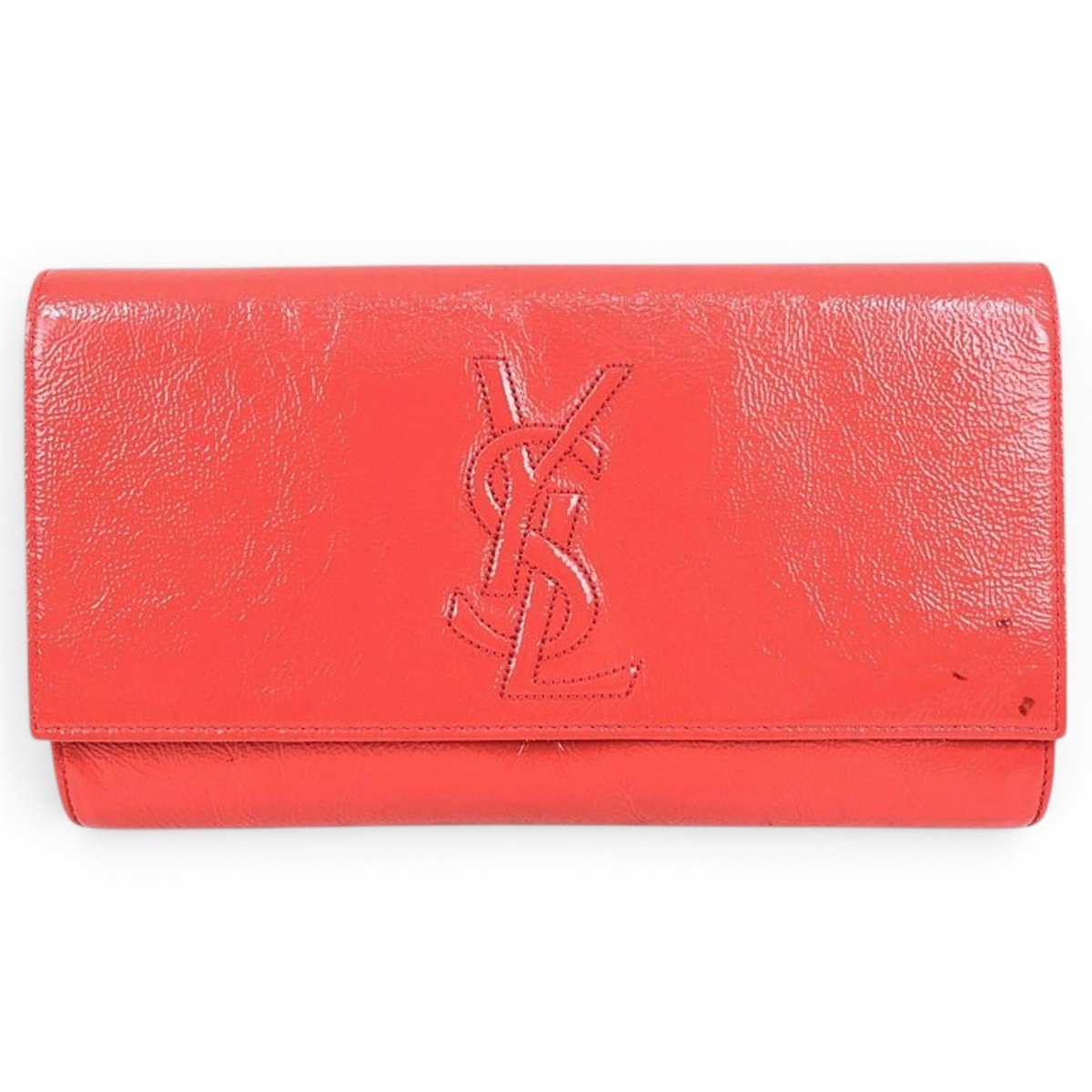 Belle de Jour patent leather clutch bag