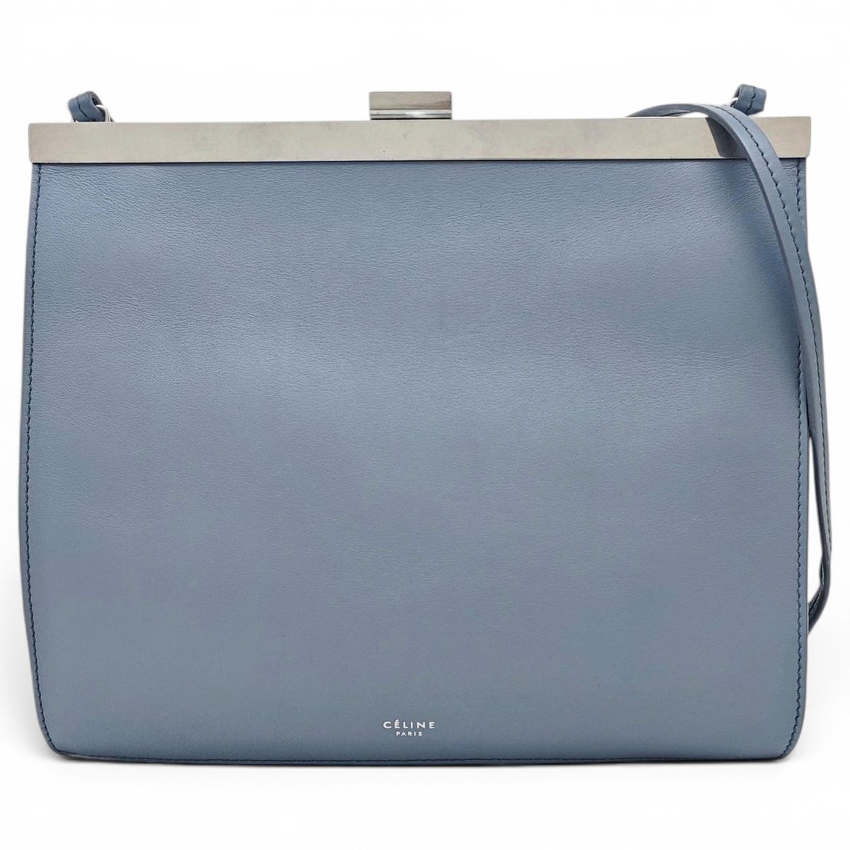Clasp leather crossbody bag