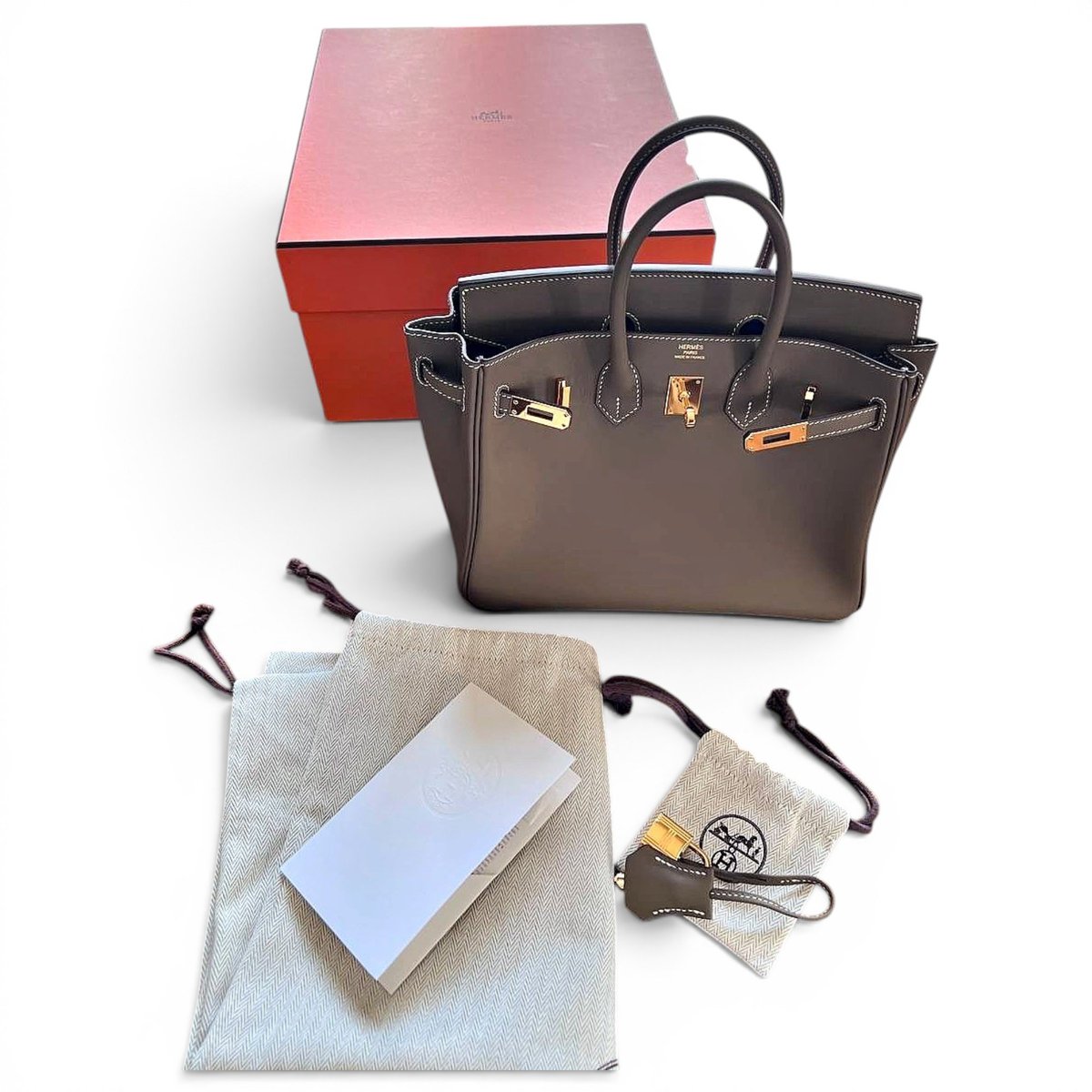 Birkin 25 leather handbag
