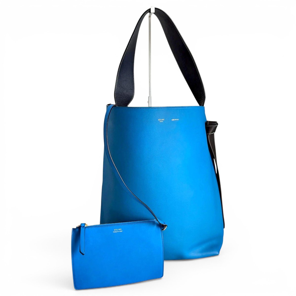 Twisted leather handbag