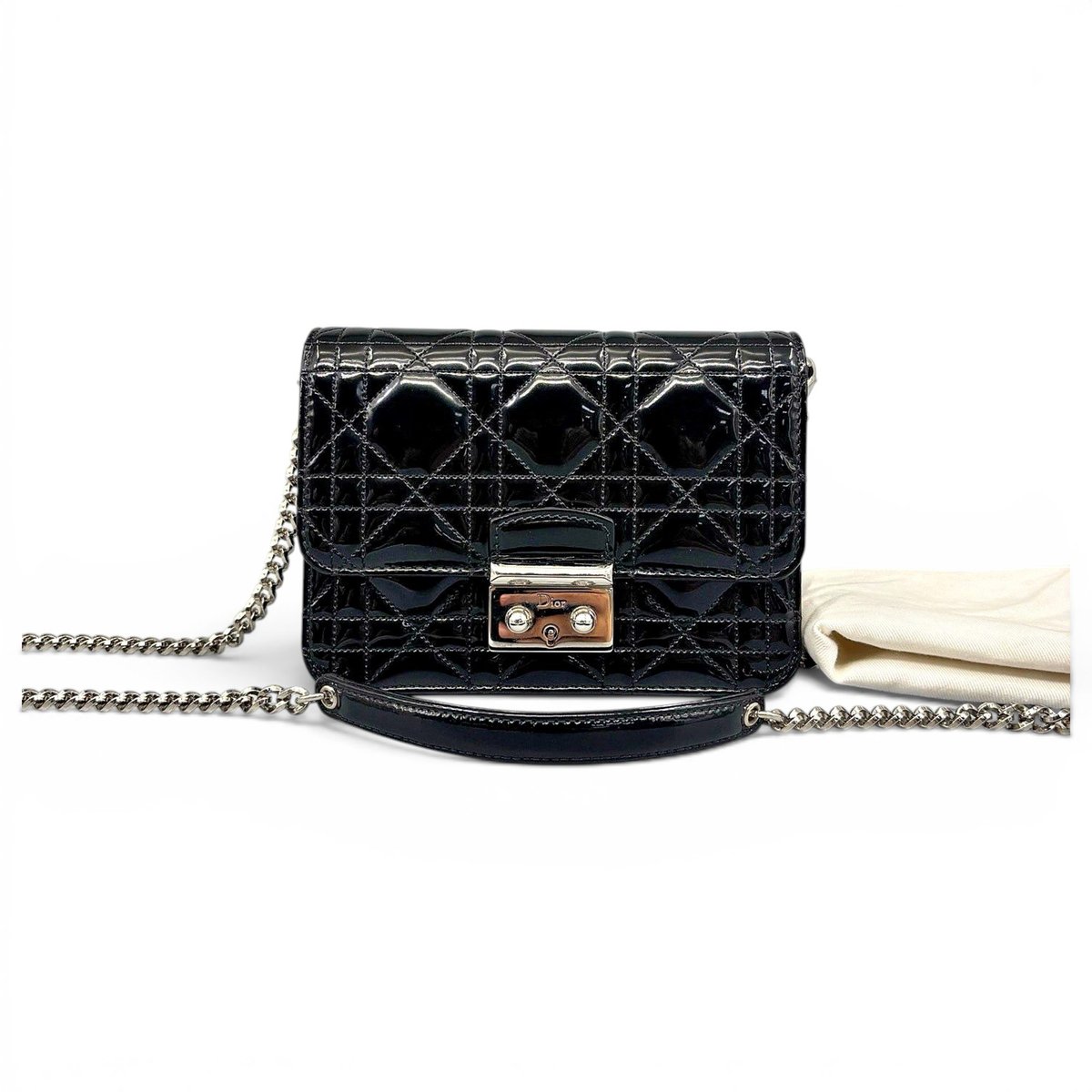 Miss Dior patent leather crossbody bag
