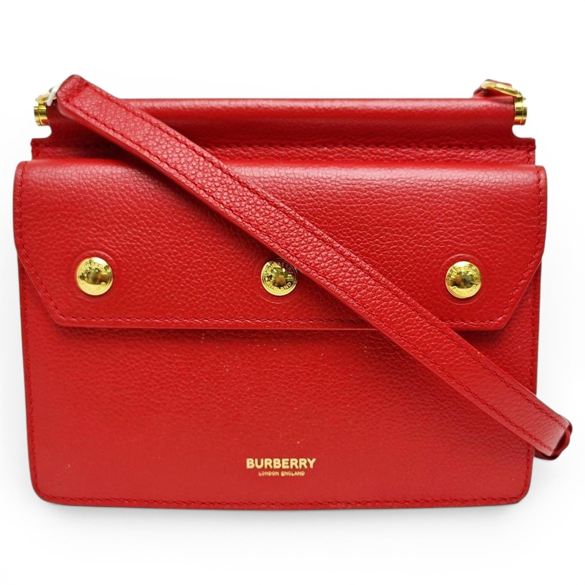 Title leather handbag