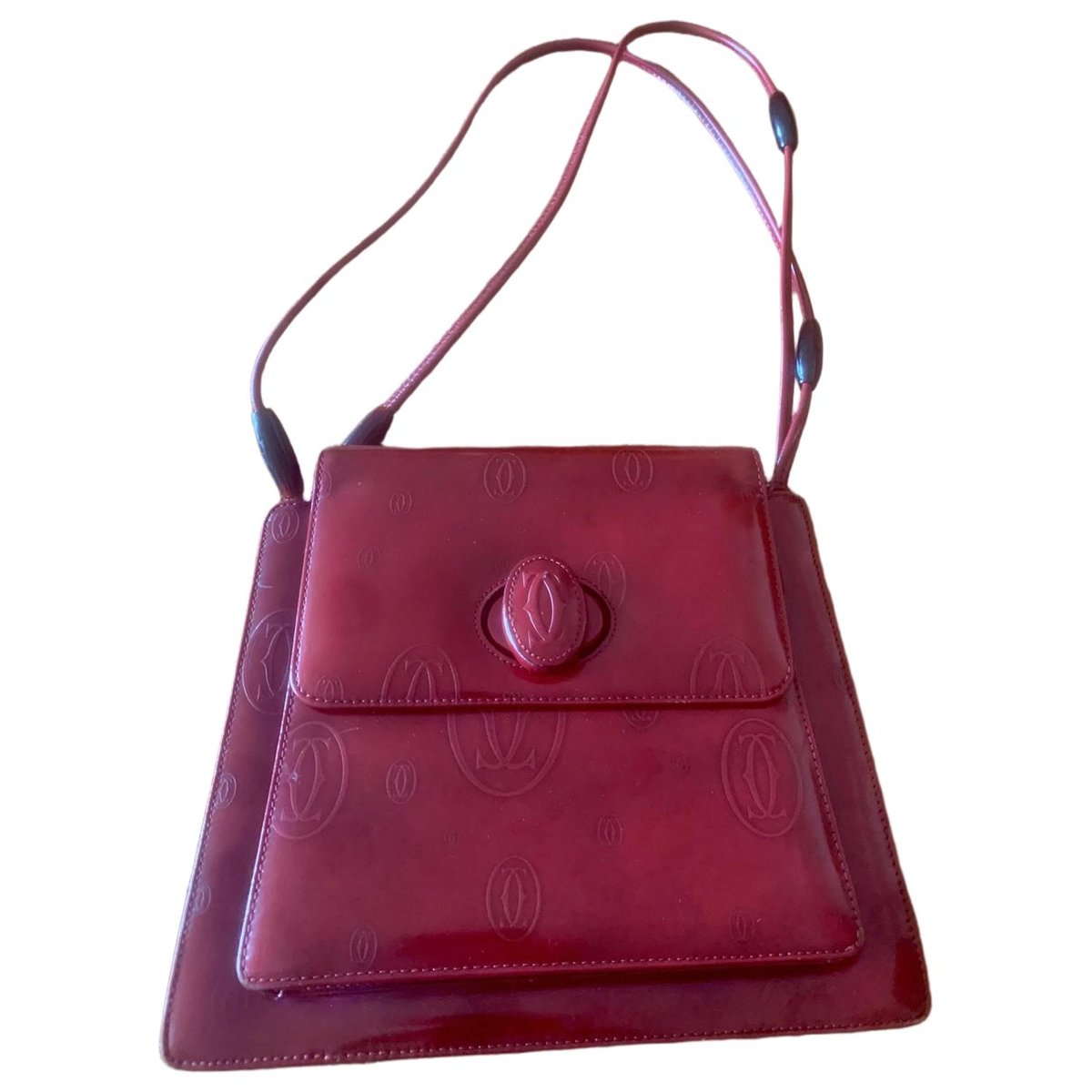 Panthère patent leather handbag