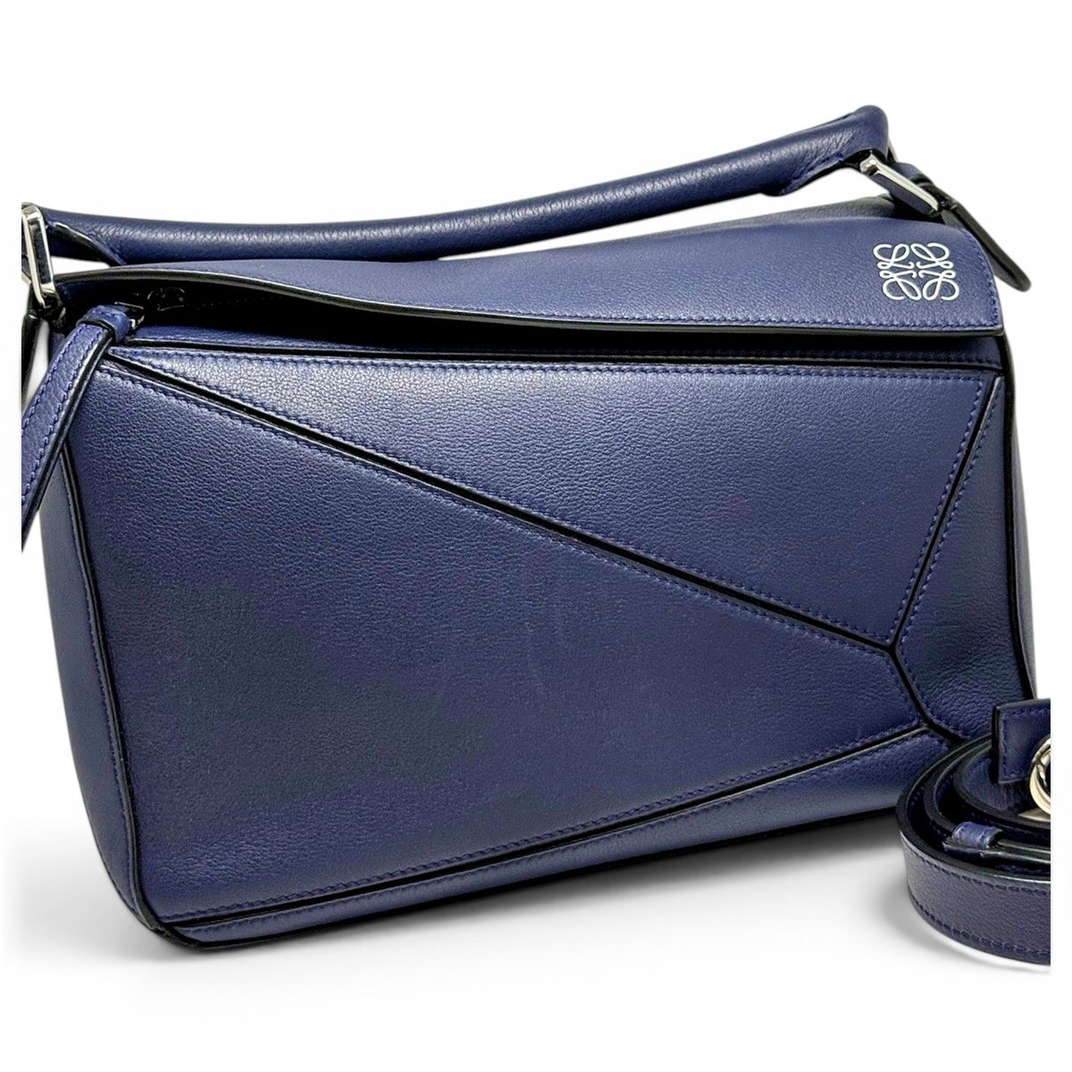 Puzzle leather handbag