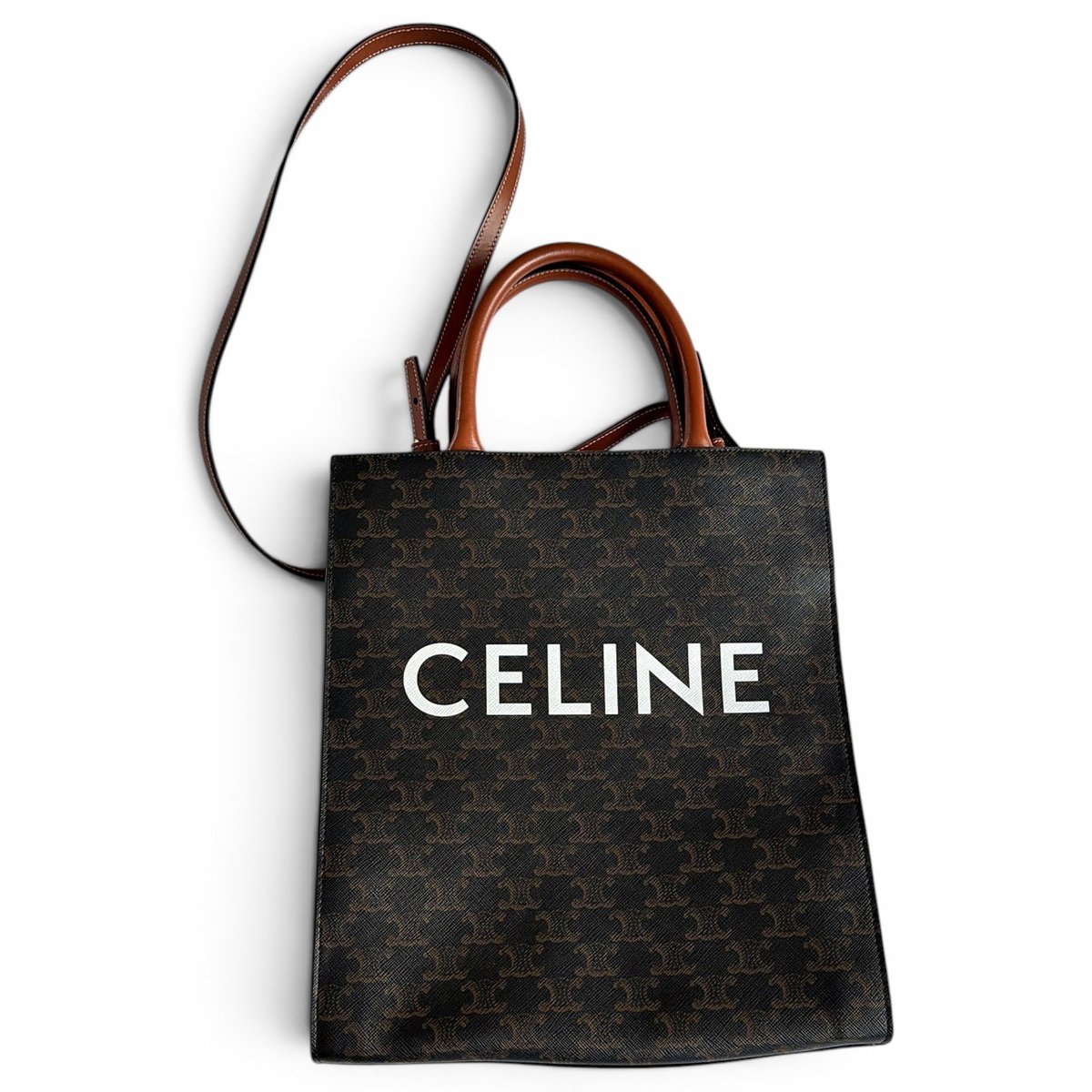 Cabas Vertical leather tote