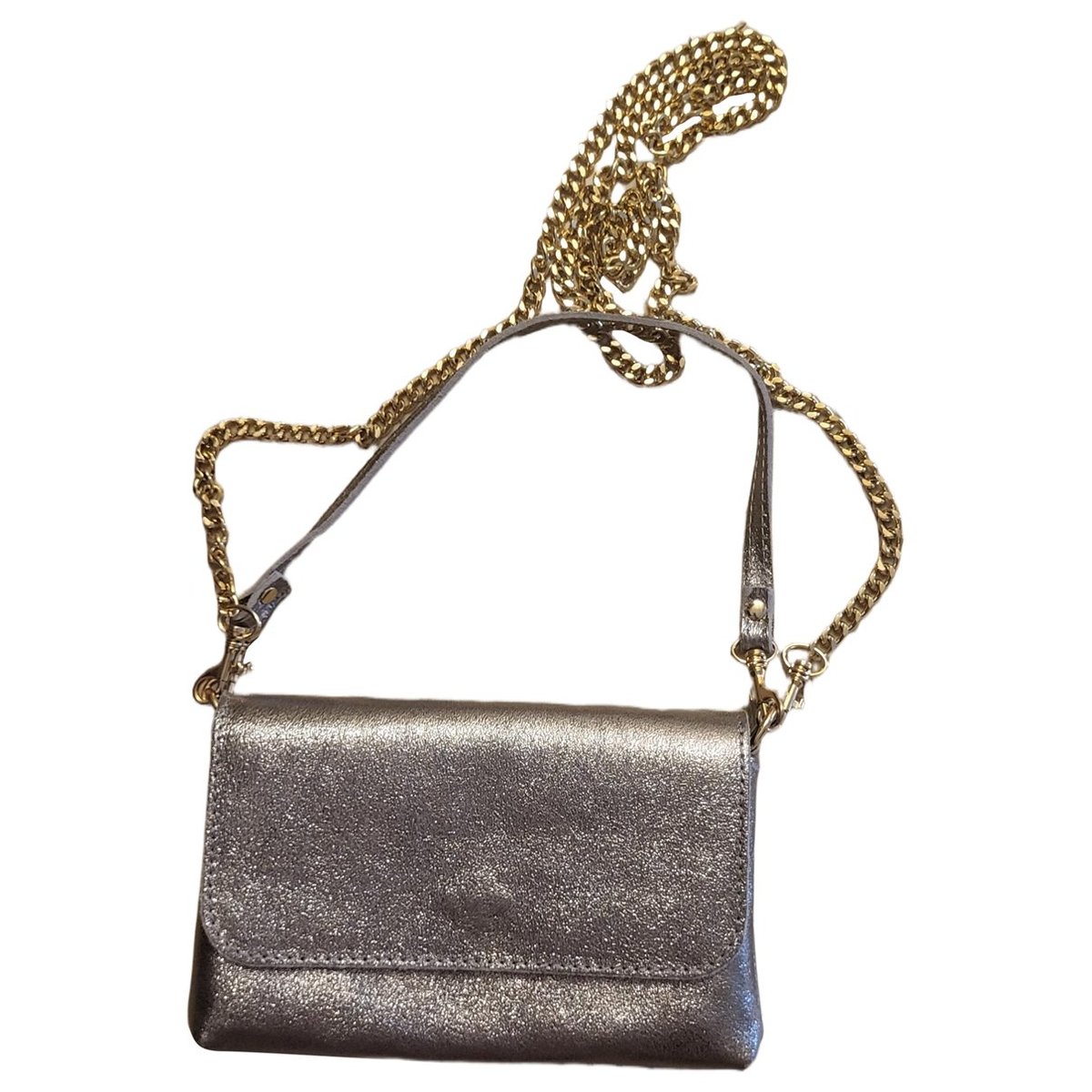Leather clutch bag
