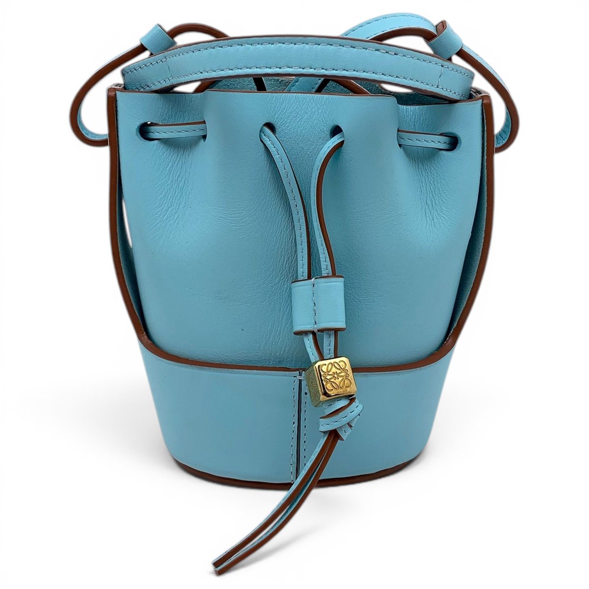 Balloon leather handbag