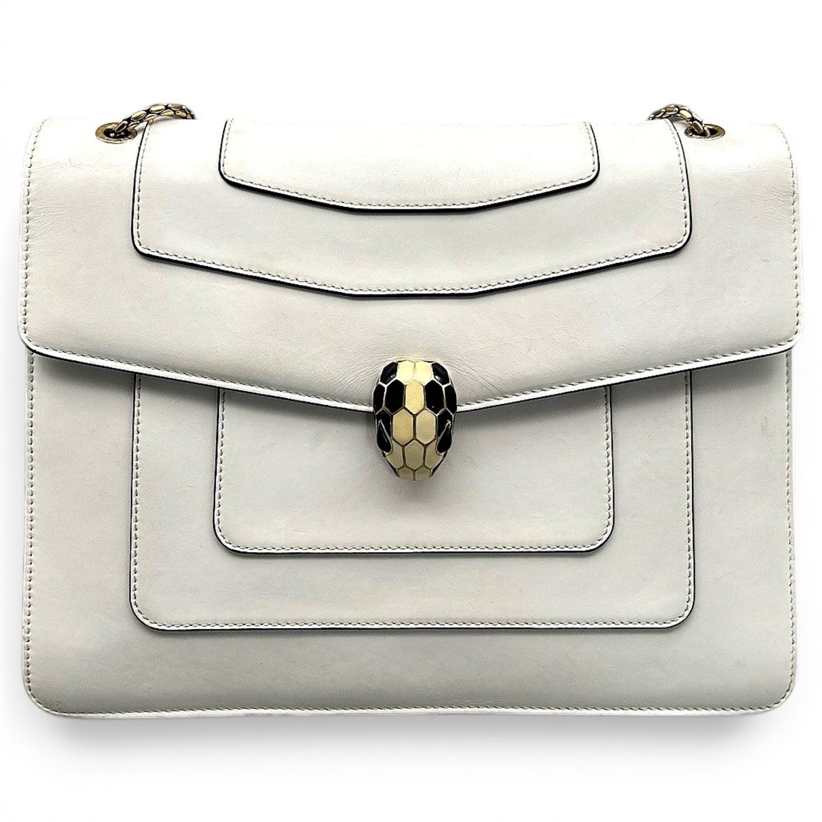Serpenti leather handbag