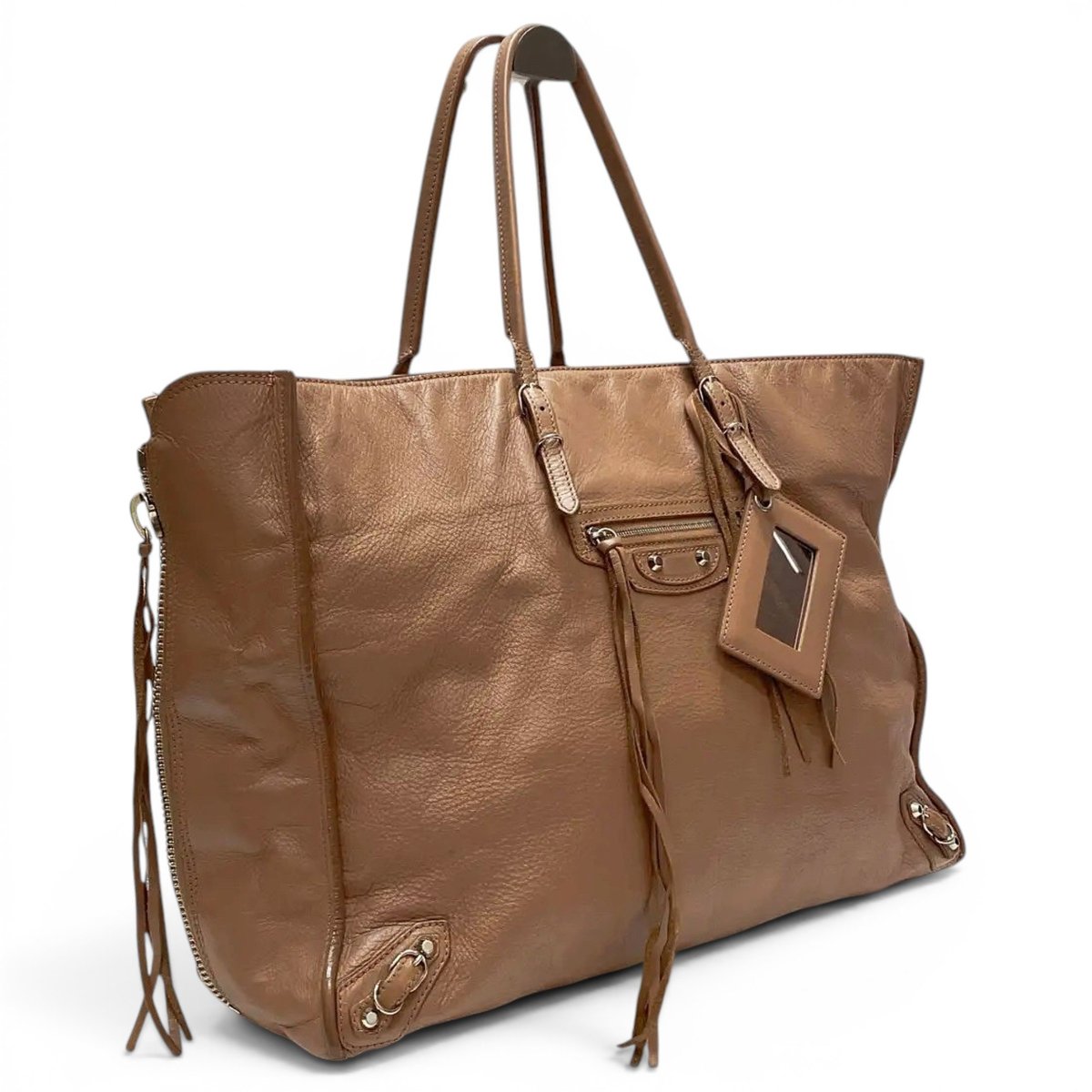 Papier leather handbag