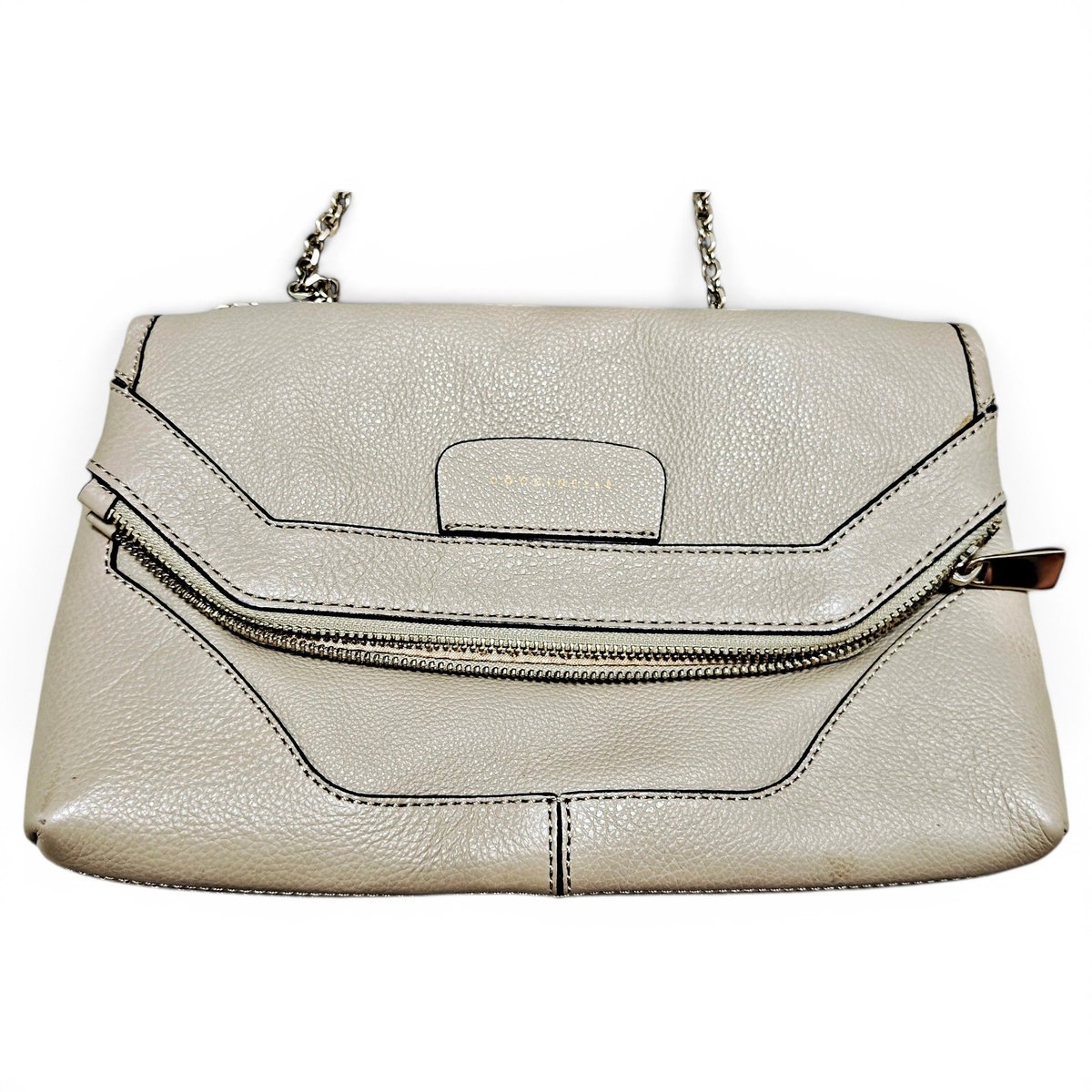 Leather clutch bag