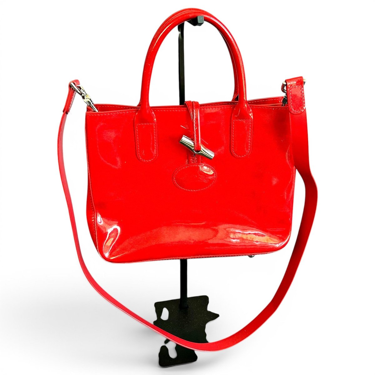 Roseau patent leather handbag