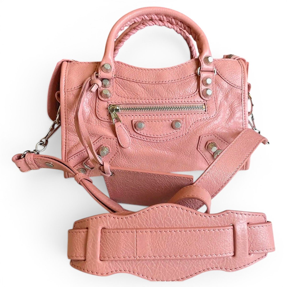 City leather handbag