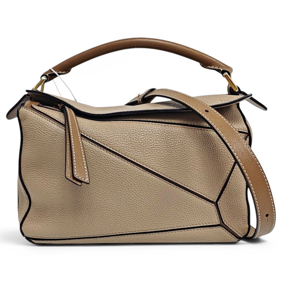 Puzzle leather crossbody bag