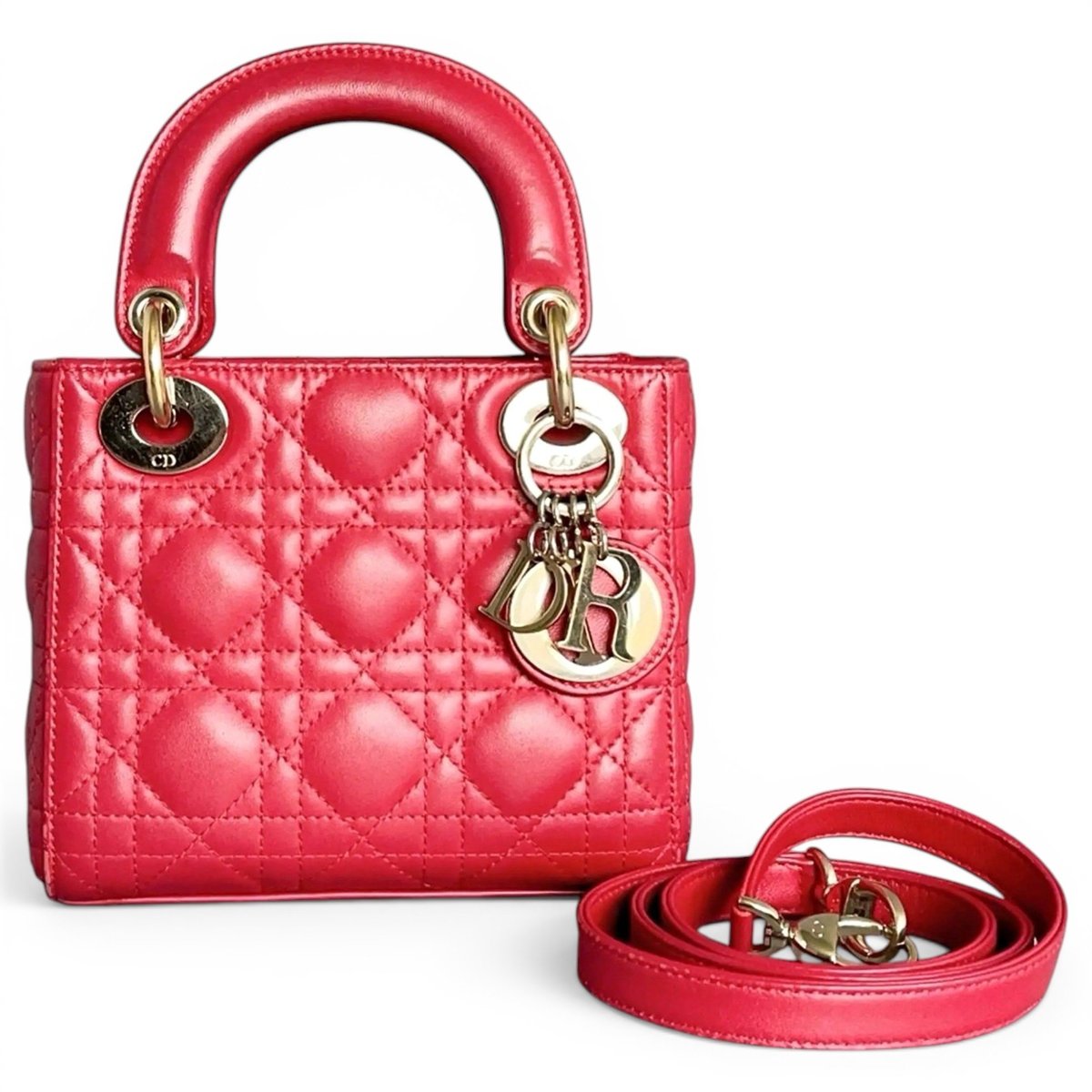 Lady Dior leather crossbody bag