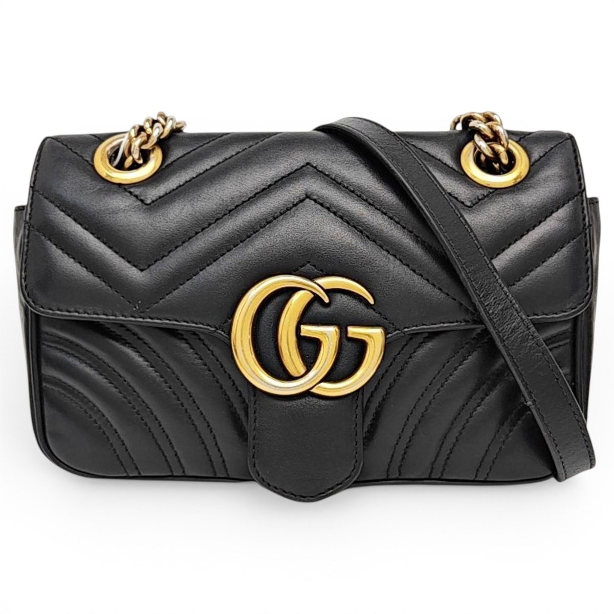 GG Marmont Flap leather crossbody bag
