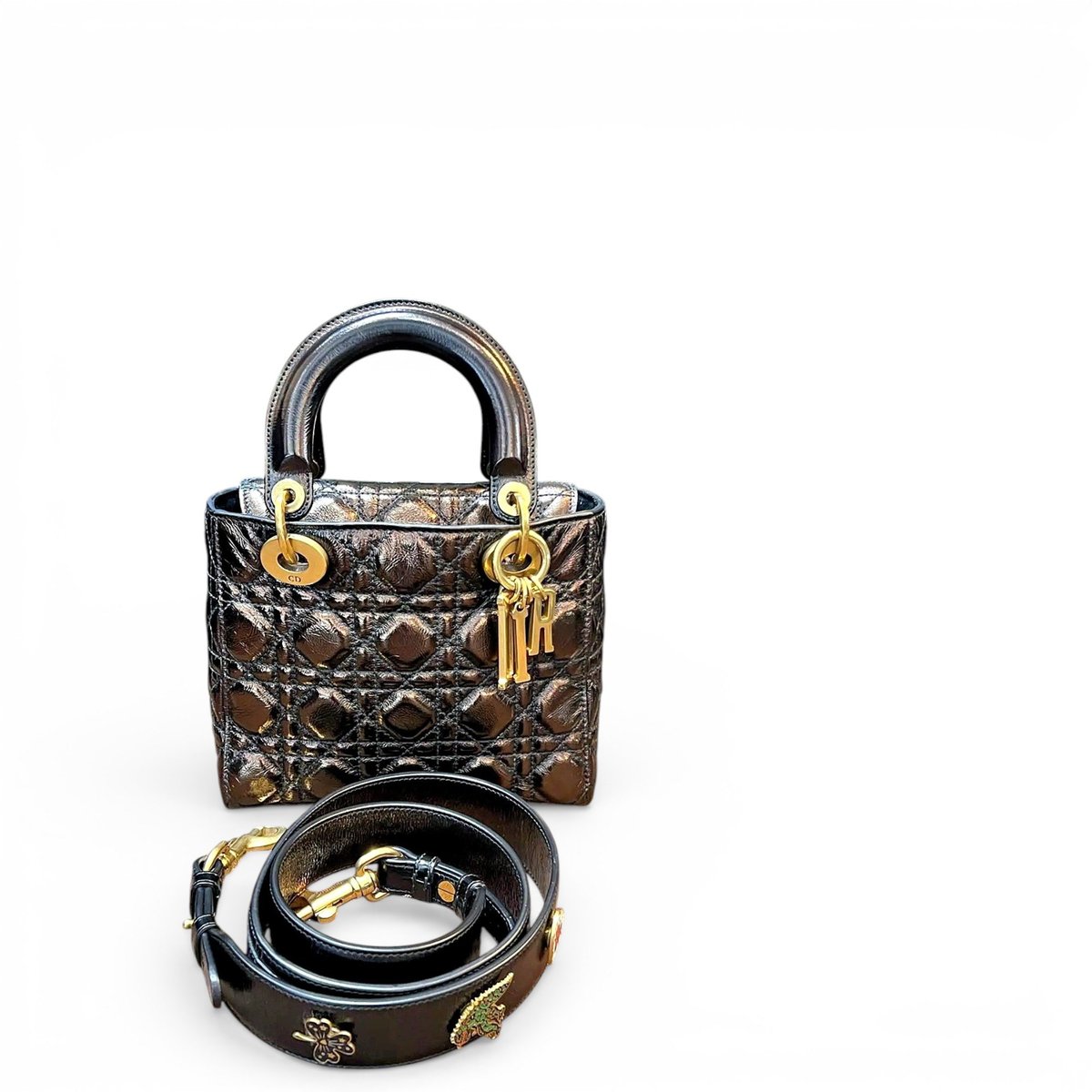 Lady Dior leather crossbody bag