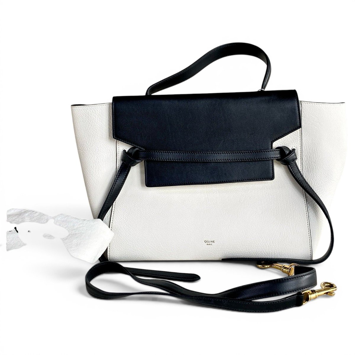 Belt leather handbag