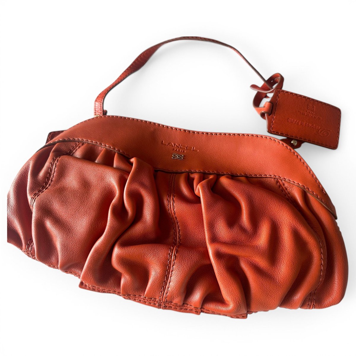 Gousset leather handbag